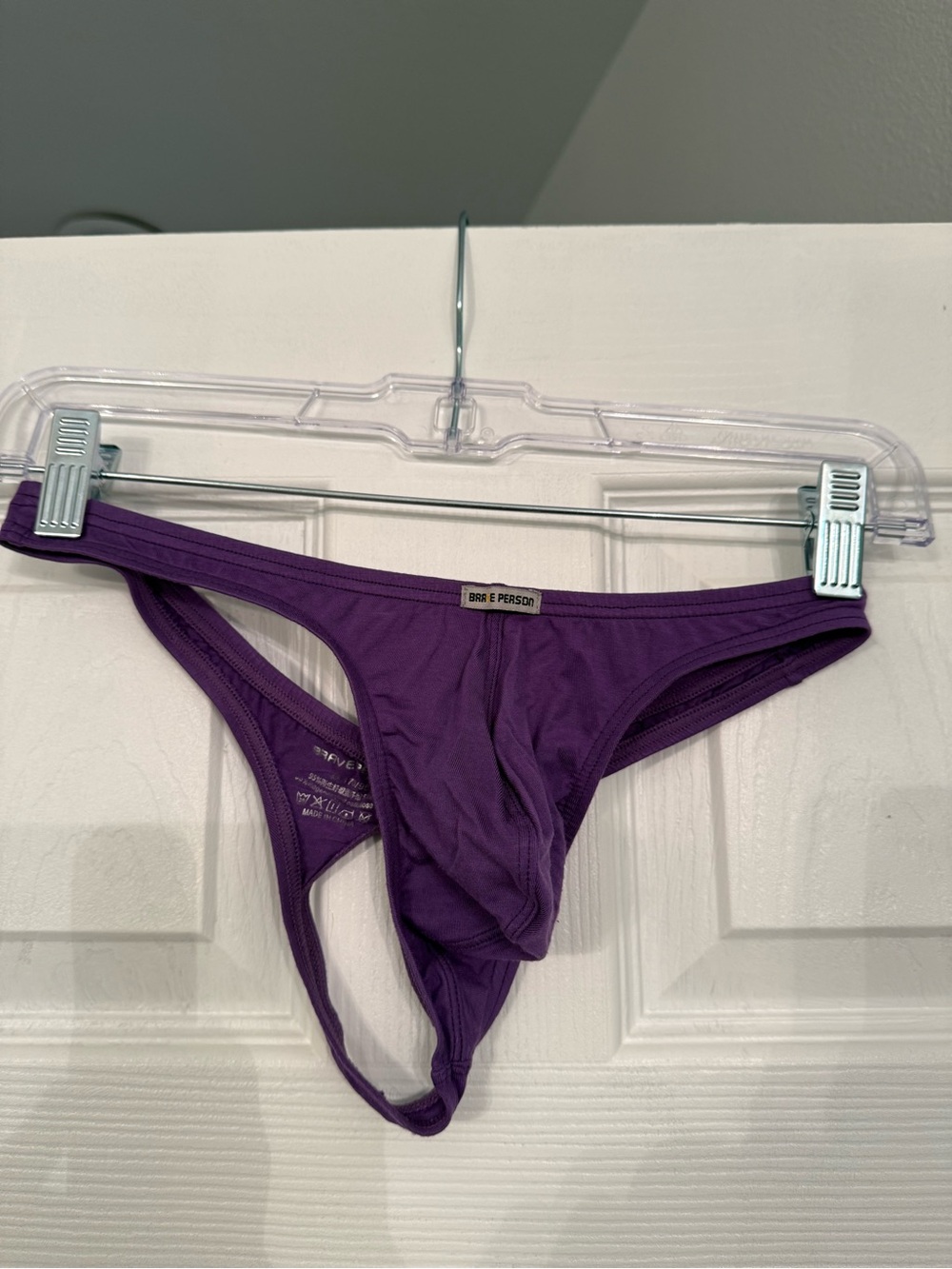 Brave Person mens Purple thong - Med - Picture 2 of 6